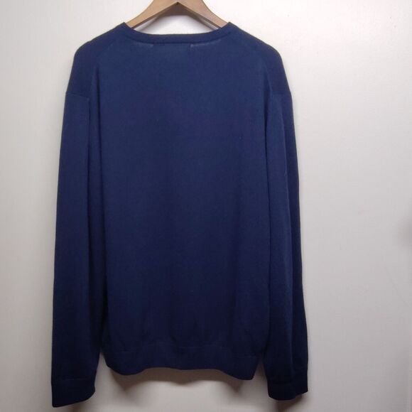 W.H. Belk Cashmere Sweater Men Size XL Blue V-Neck Winter Preppy Casual - Picture 5 of 7